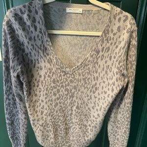 Equipment Cashmere Cheetah Print Sweater